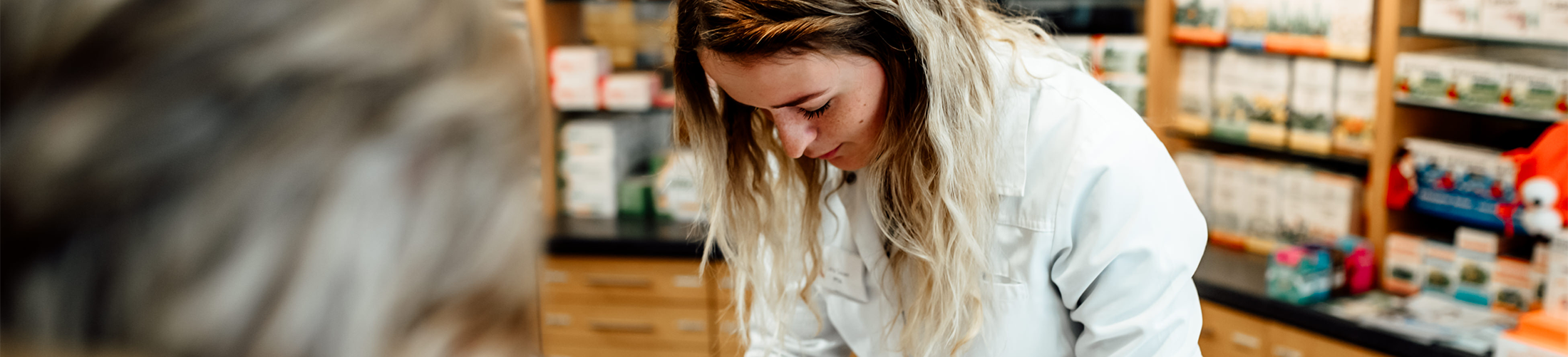 Weibliche Angestellte bedient Kundin